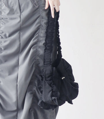 Leah Canvas Frill Shoulder Bag